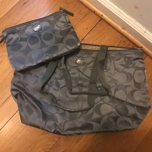 Coach Signature Nylon Large Packable Weekender